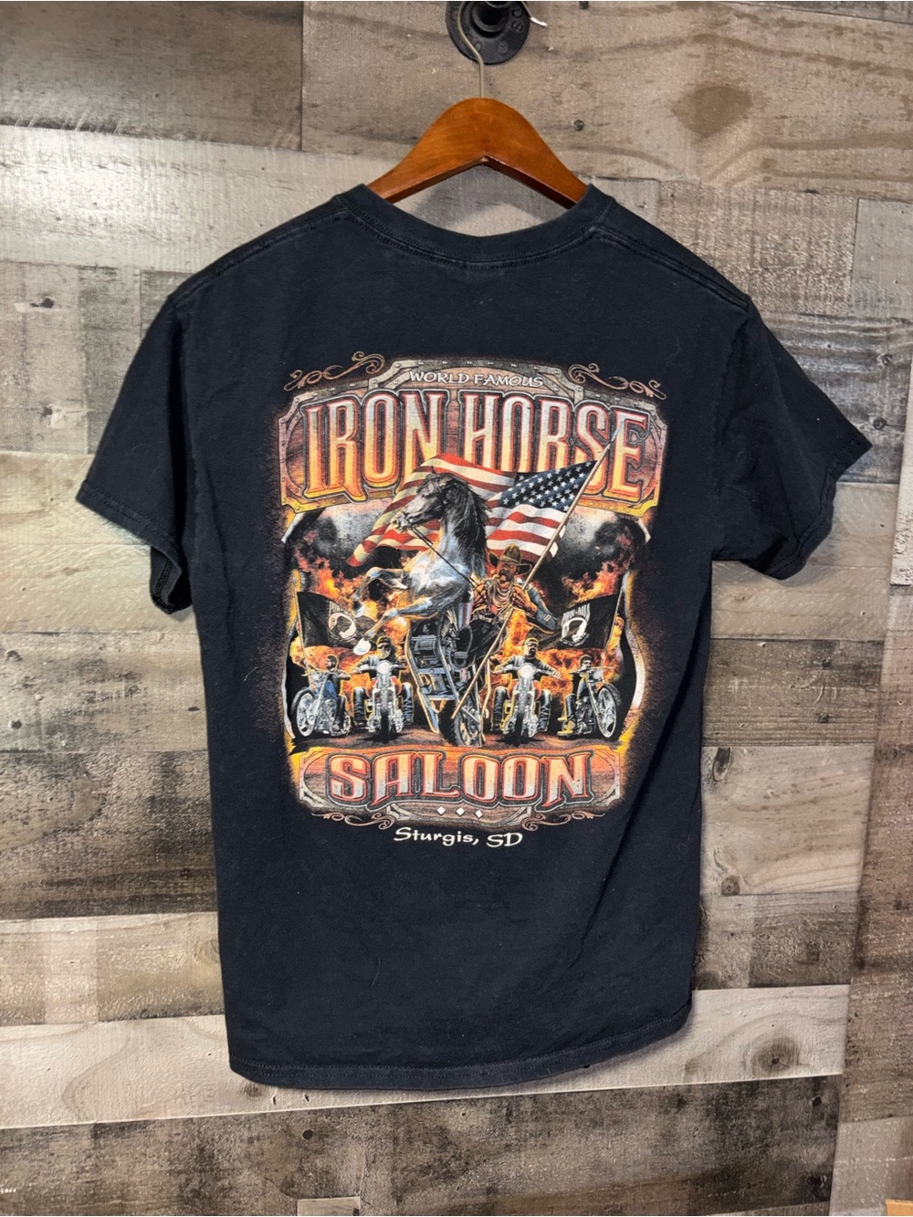 Iron Horse Saloon Sturgis, SD Graphic Pocket Tee - Black Medium